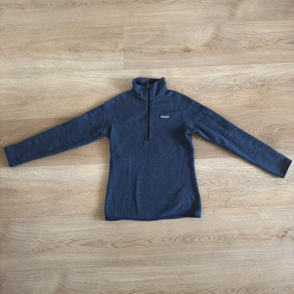 Patagonia Women's Better Sweater 1/4 Zip Fleece Navy Blue XS